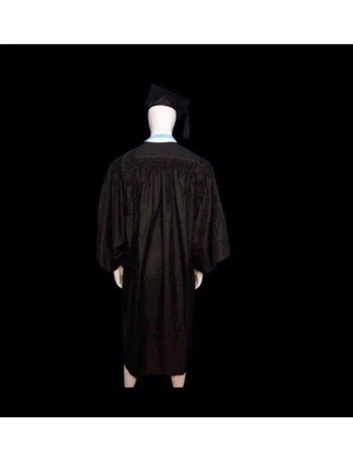 Classic Black Doctoral Gown, Hood, Graduation Set | Customized“