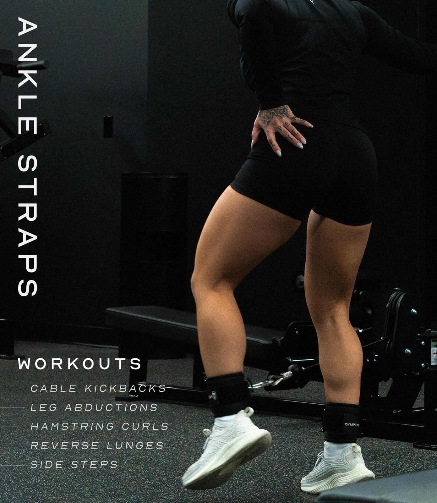 Ankle Straps For Cable Machine Kickbacks, Glute Workouts, Lower Body