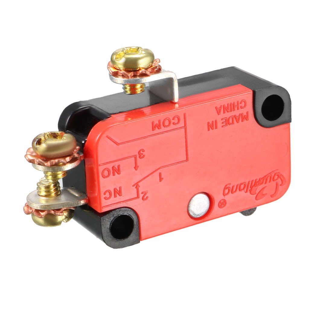 5PCS 15A 125/250V AC SPDT NO+NC Snap Button Type MicroSwitch with Screw Terminal