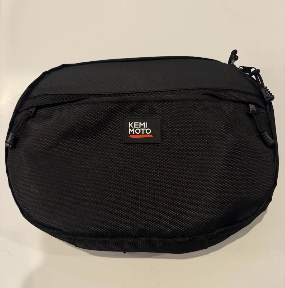Kemimoto Motorcycle Storage Bag 17x11 Universal Handlebar Saddle Bag Black