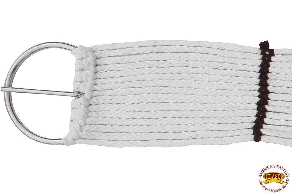 56BH 36 In Hilason Horse Tack White Rayon Cinch