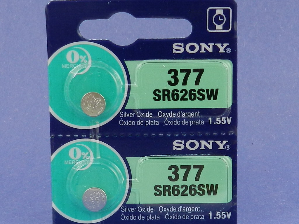 Sony 377  SR626SW  Watch Battery  2Pc