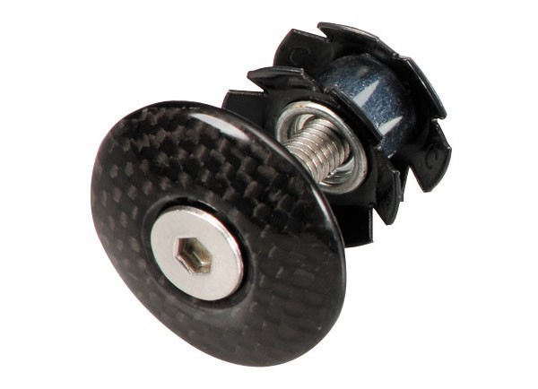 NEW Bike Bicycle Handle Bar Headset Stem Star Nut + 28.6mm Real Carbon Top Cap