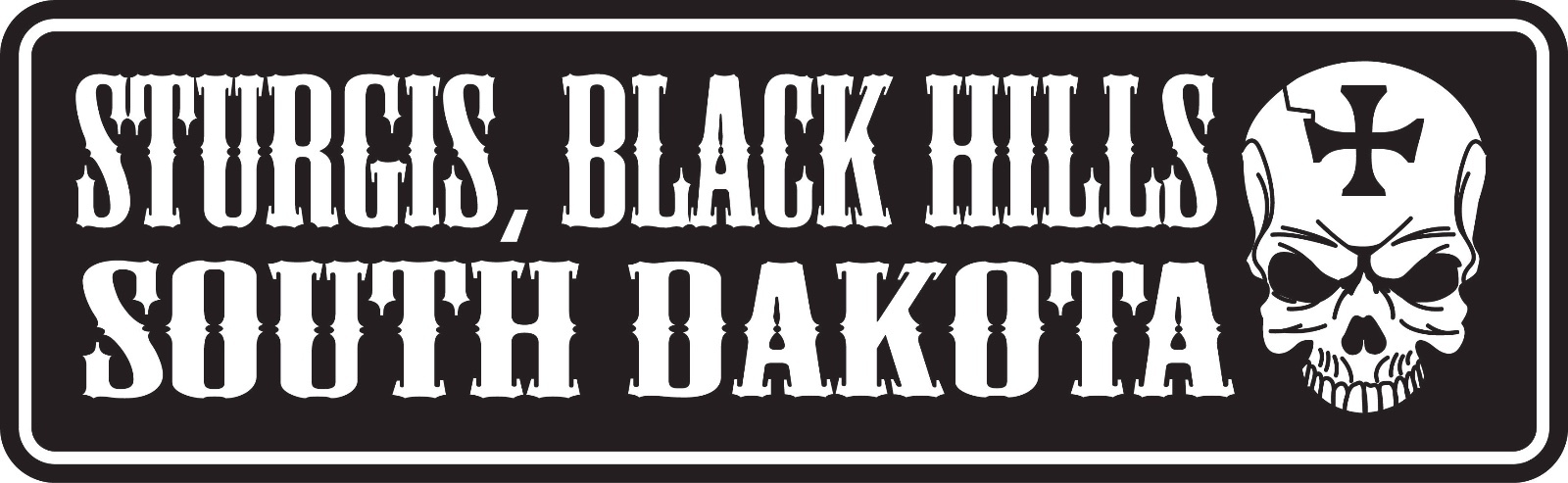 STURGIS SOUTH DAKOTA BIKE WEEK DECAL STICKER STURGIS SOUTH DAKOTA 7" x 2.25"