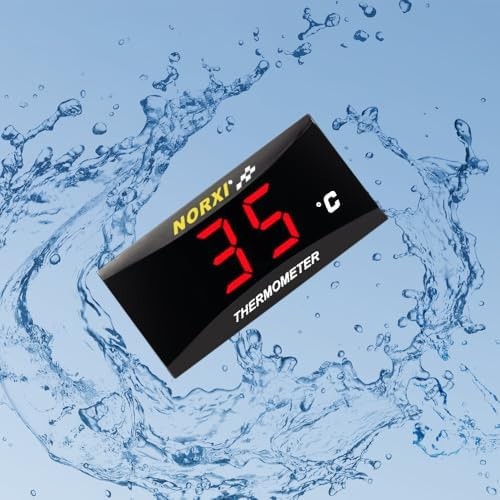 Cylinder Head Temperature Meter Engine Temperature Gauge with 10mm 14mm Probe...
