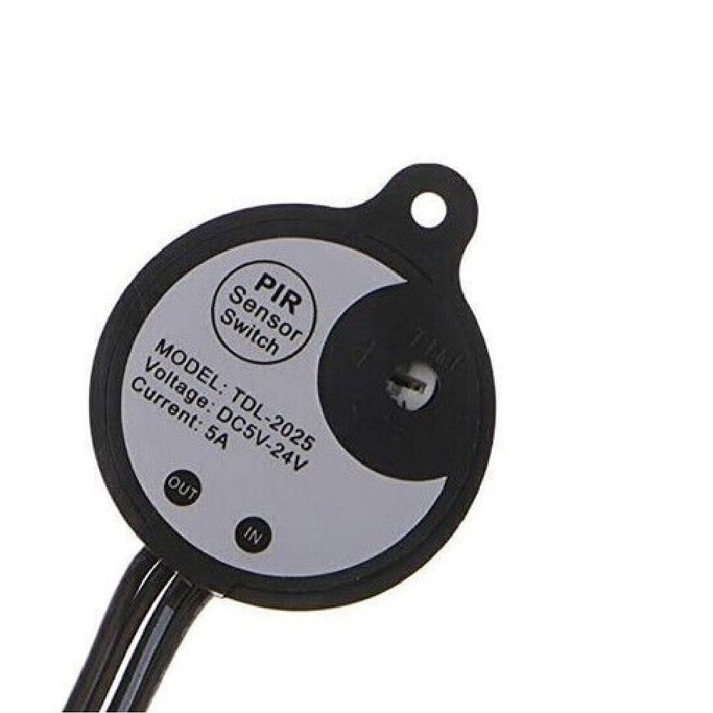 PIR Sensor Switch Time Delay Adjustable Mode Detector Switch USB Black DC5-24V