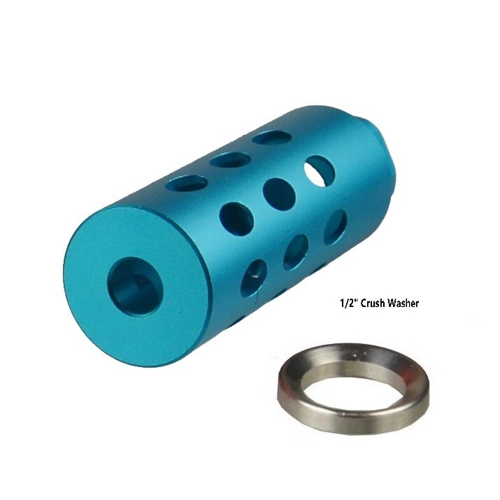 Aluminum Anodized Blue Forward Blow Compensator For Ruger 10/22 0.920 Bull