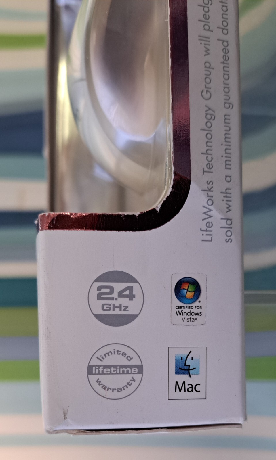 iHome Wireless Laser Notebook Mouse Susan G. Komen White & Silver NIB BIN06