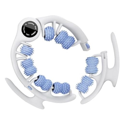 Anti-Cellulite Massage Roller with Detachable Handles | Lymphatic Drainage Blue