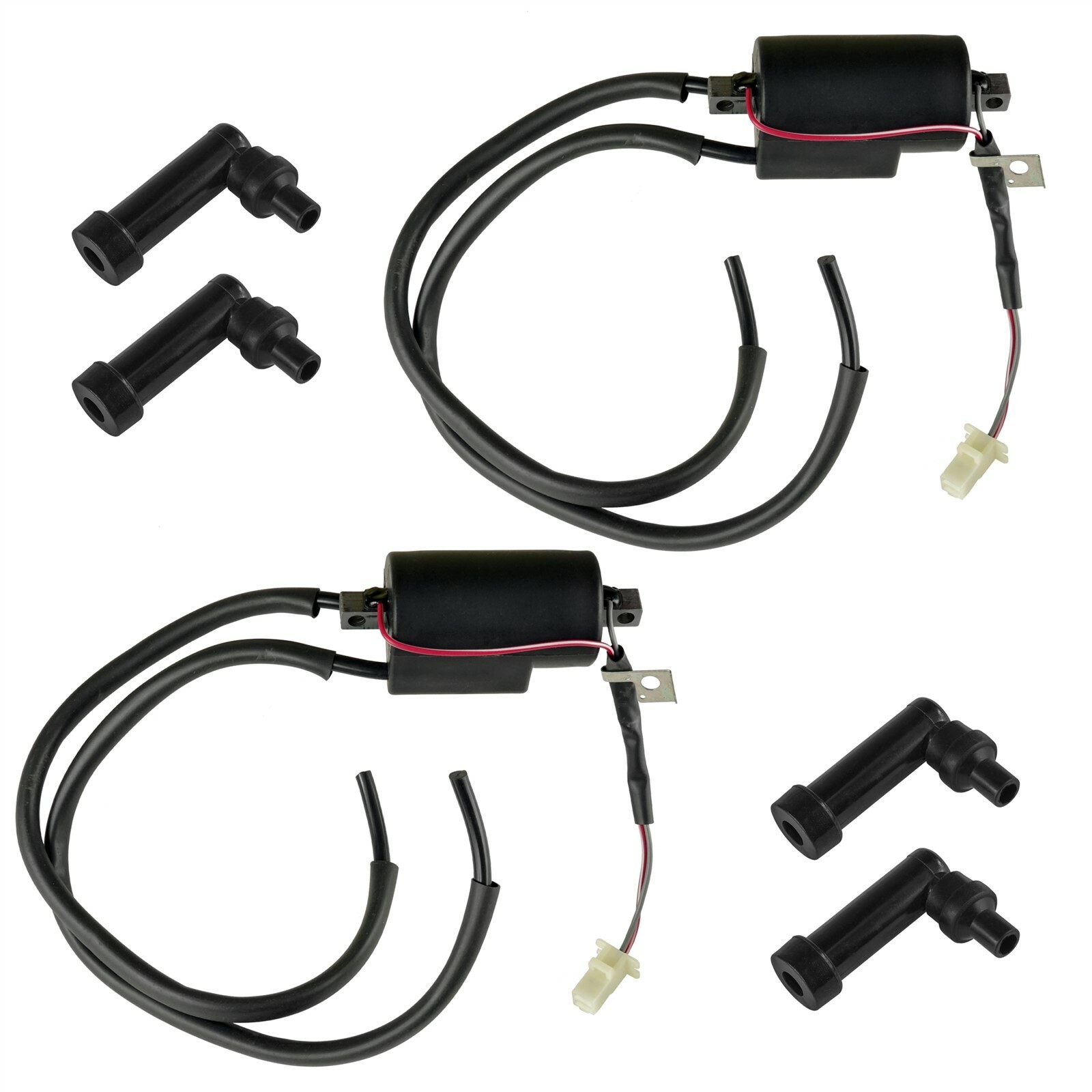 2x Ignition Coil With Spark Plug Caps For Yamaha XJ750 Seca 1981 1982 1983
