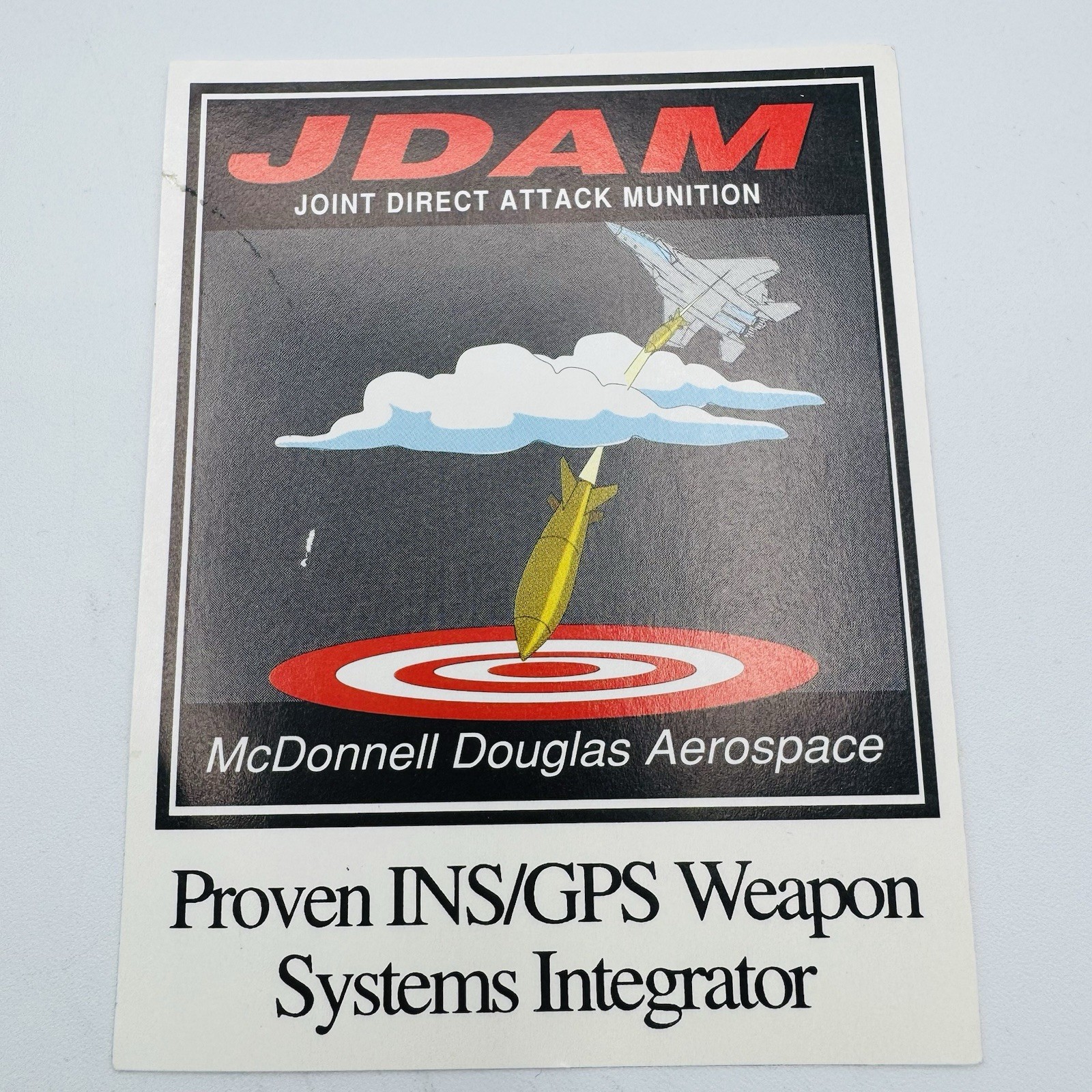 JDAM Joint Direct Attack Munition McDonnell Douglas Aerospace Promo Decal