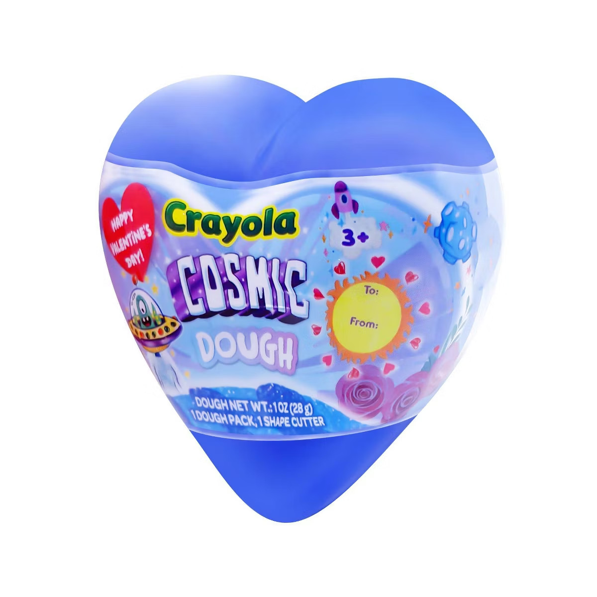 Crayola Valentines Novelty Small Hearts Dough Cosmic Blue *NEW*