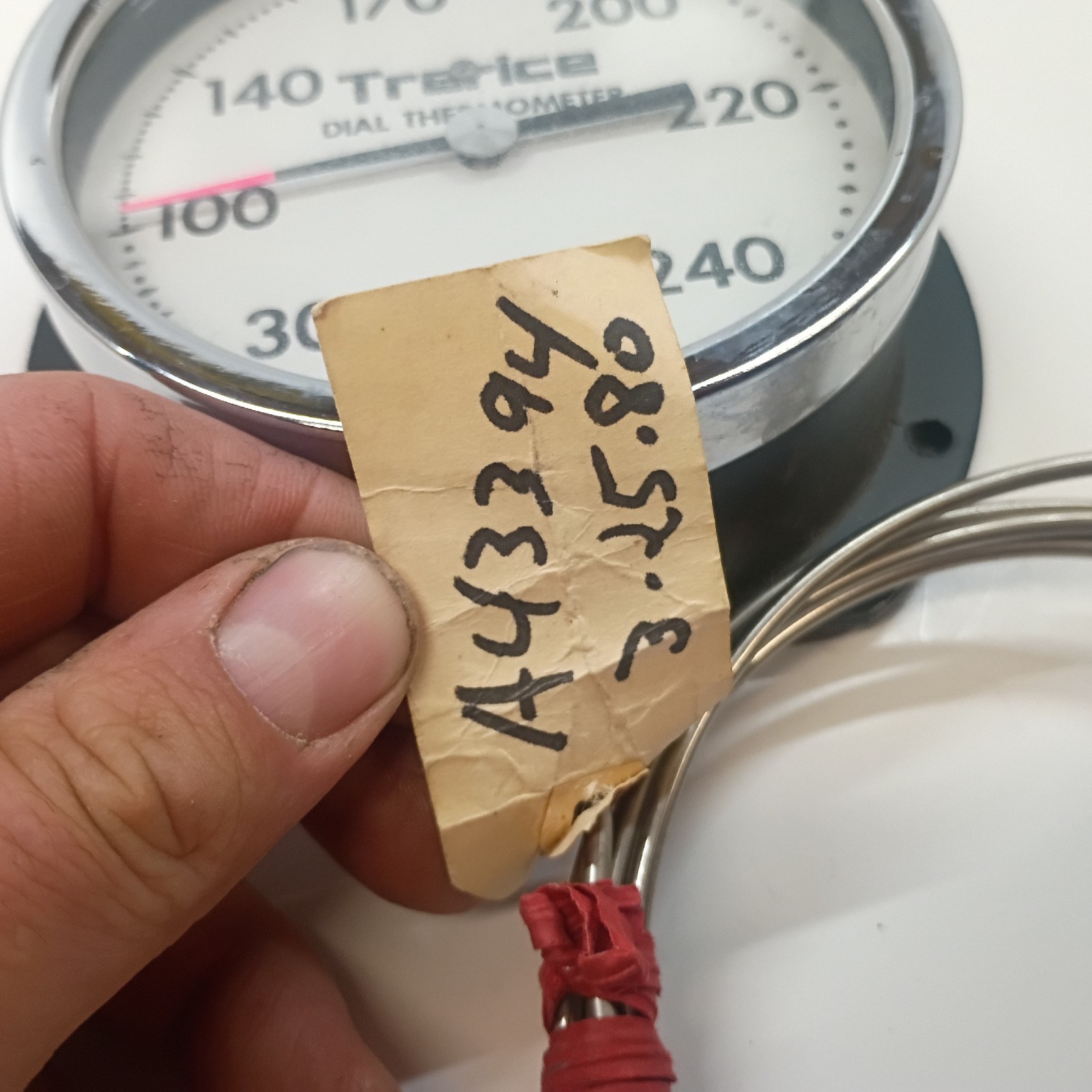 Trerice Dial Thermometer With Temprature Sensor And Capillary Tube. NOS.