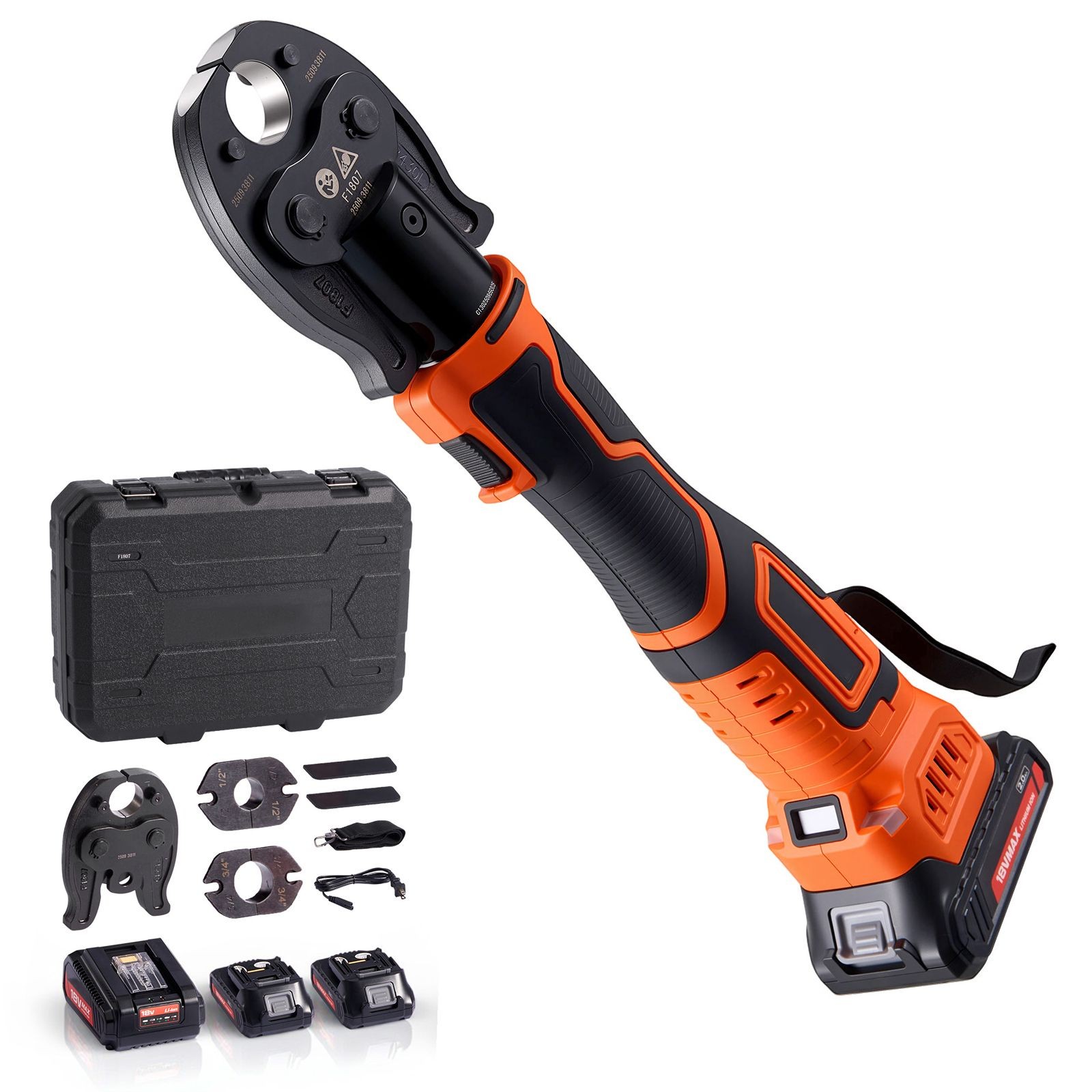 18V PEX Crimp Tool Kit 1/2-1in Dual Battery