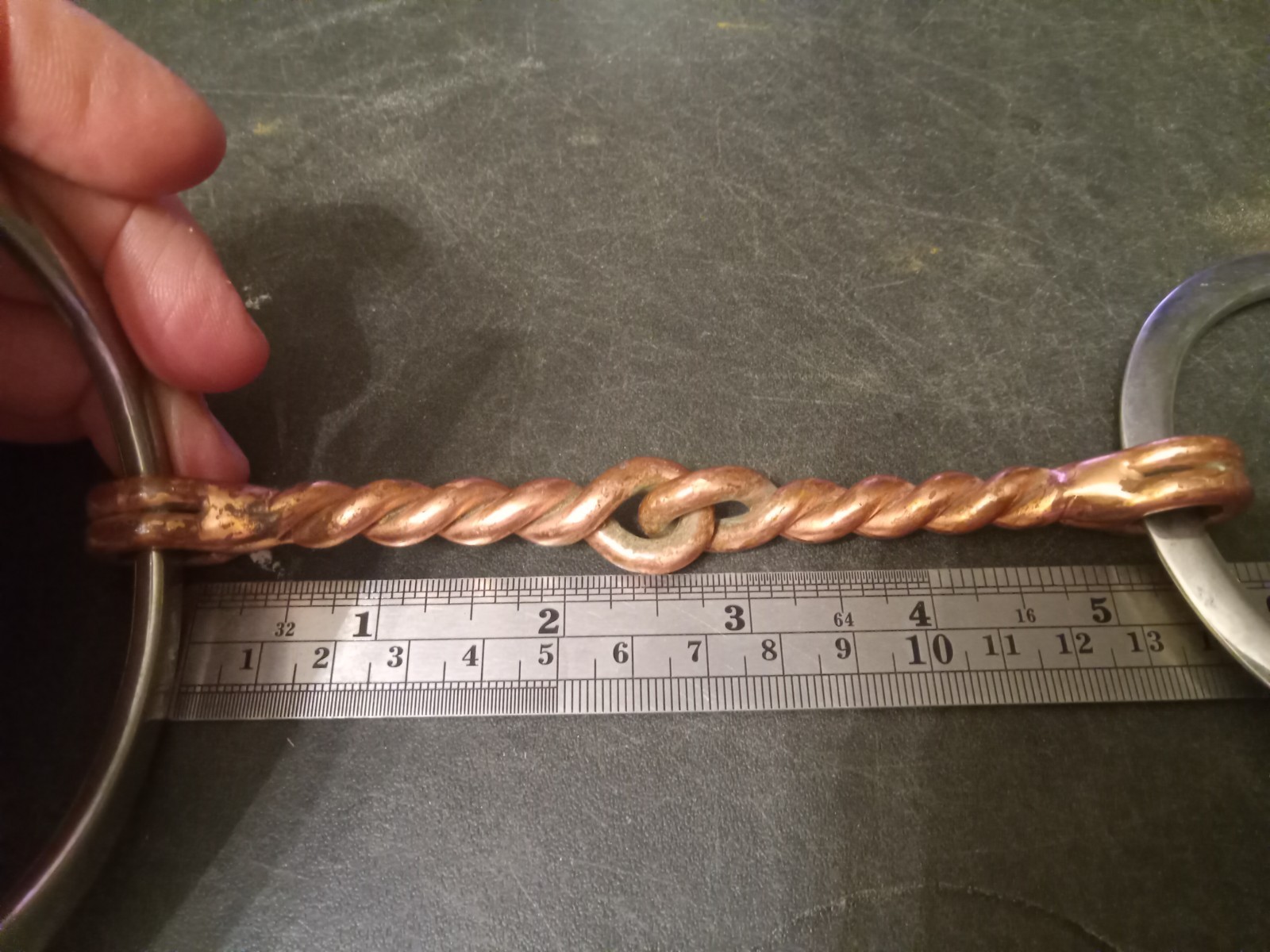 New loose ring snaffle bit twisted copper wire 5 in mouth