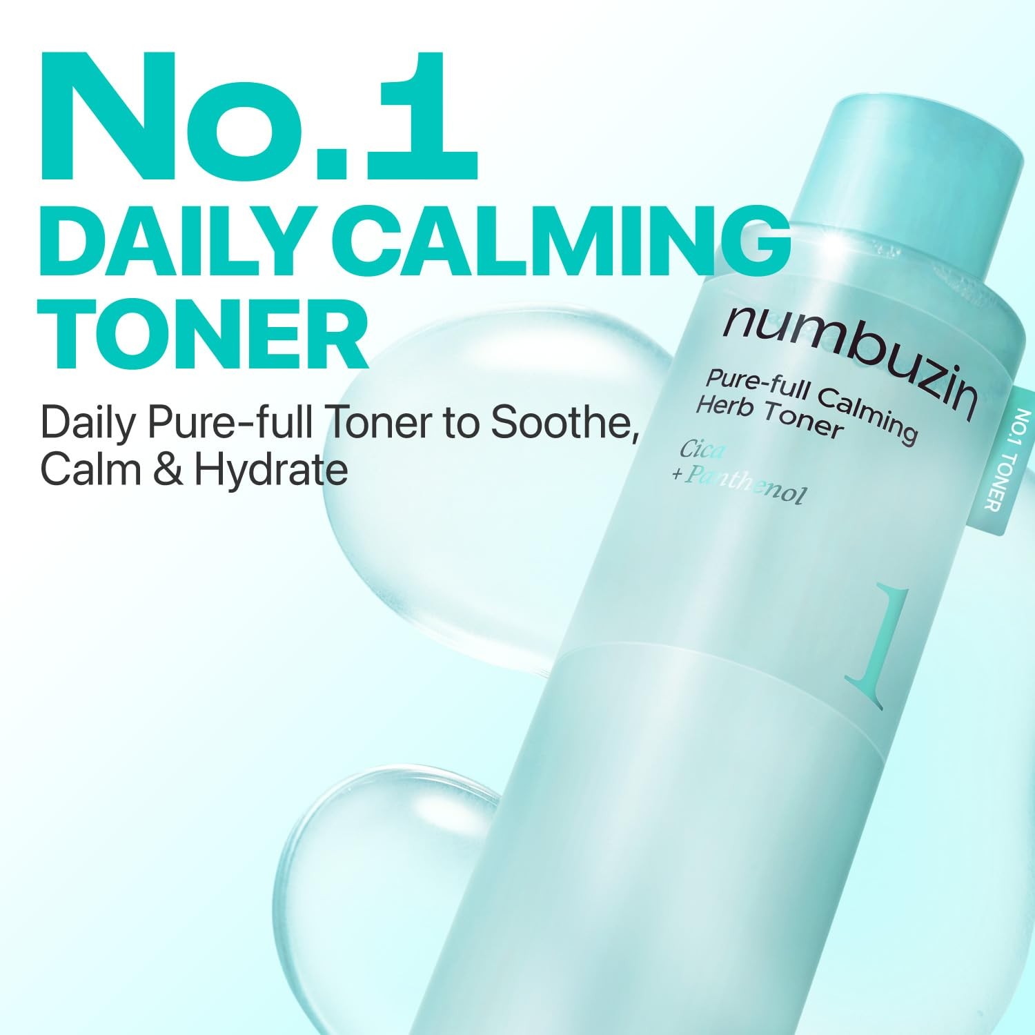 numbuzin No.1 Toner | Pure-Full Calming Herb Toner | Breakouts, Redness, Excess