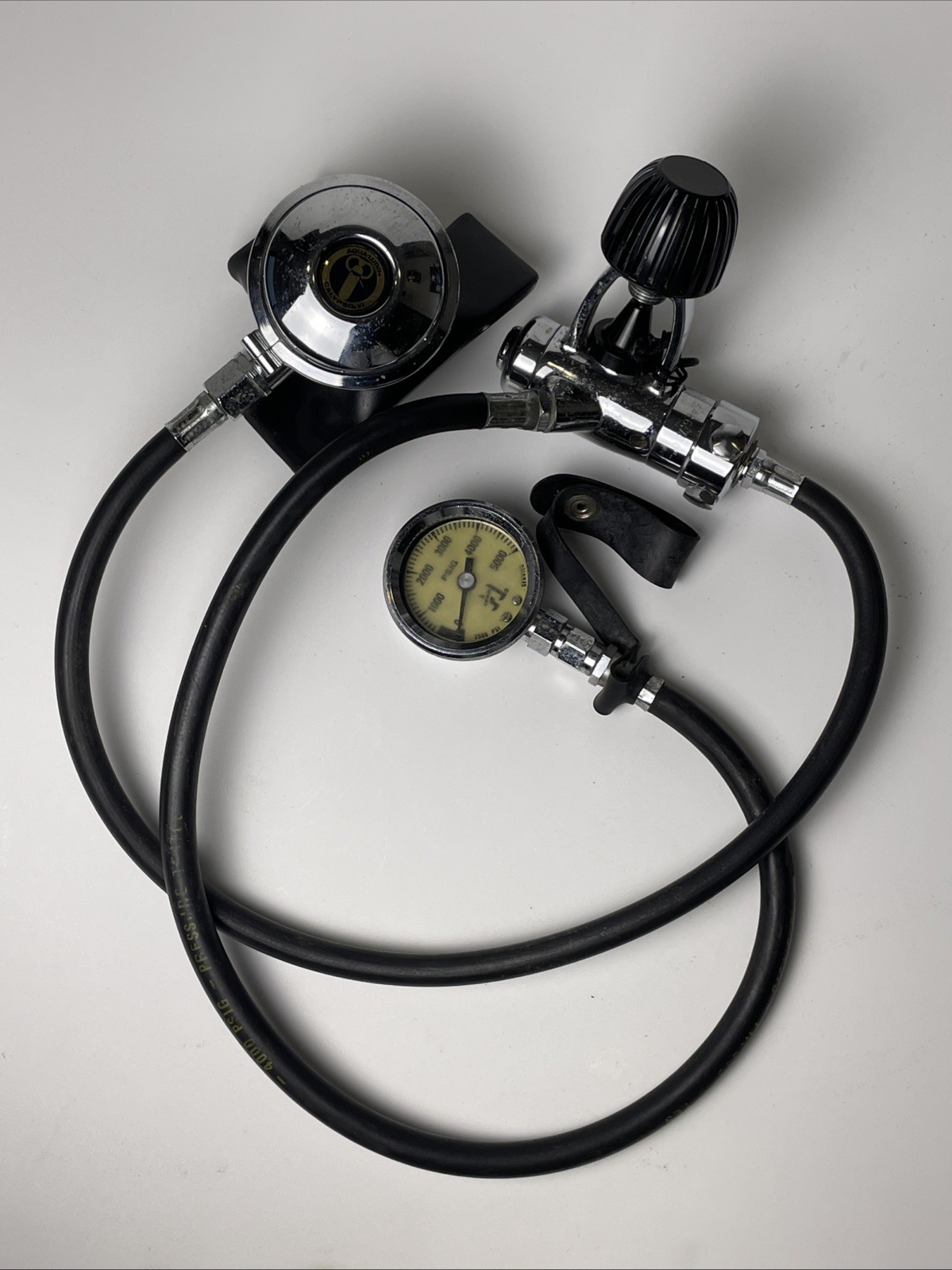 AQUA-LUNG Calypso IV 6 Scuba Diving Regulator & HealthWay 3500psi SPG - Untested