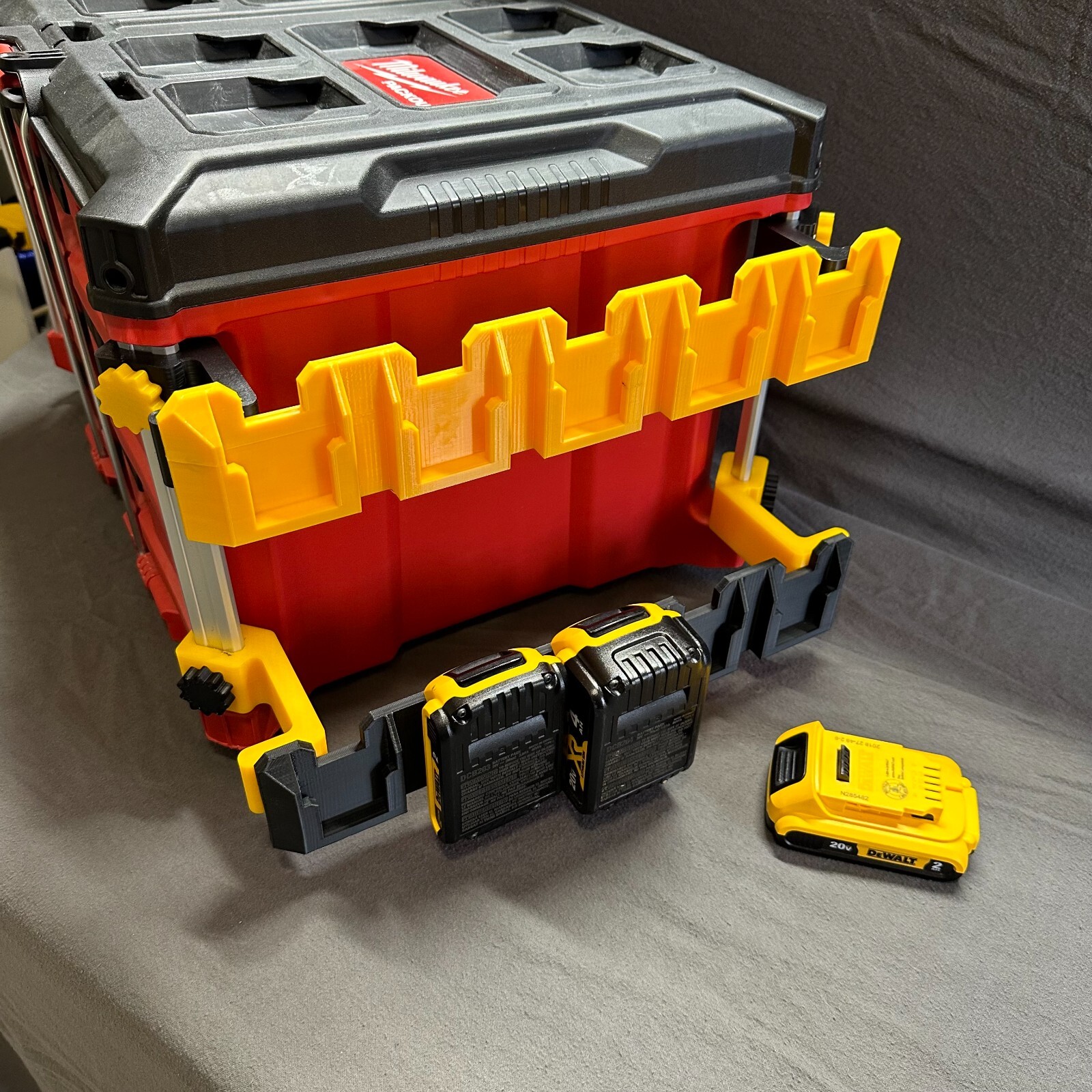 5-in-1 Dewalt 20V Battery Holder for Milwaukee Packout | 3D Printed Attachment