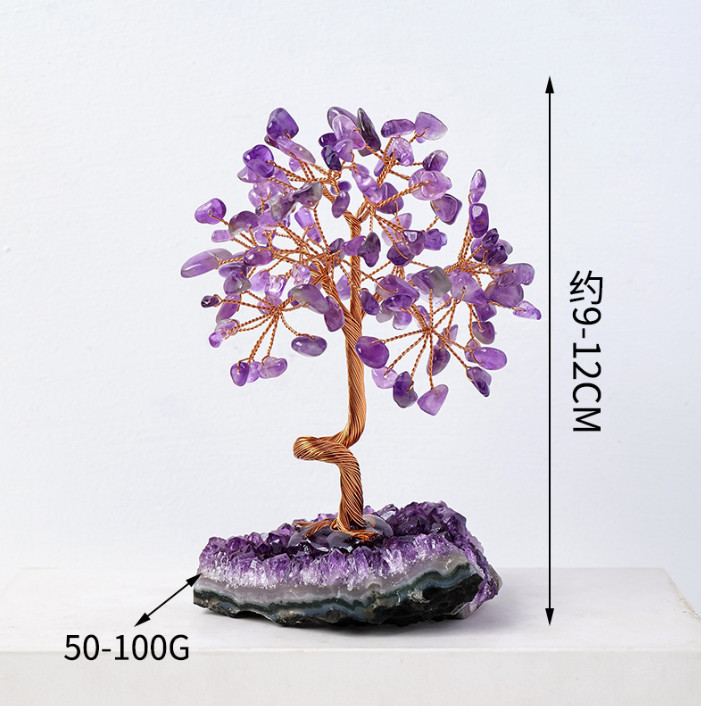 Luck tree!!! Natural pretty amethyst Purple crystal gem tree