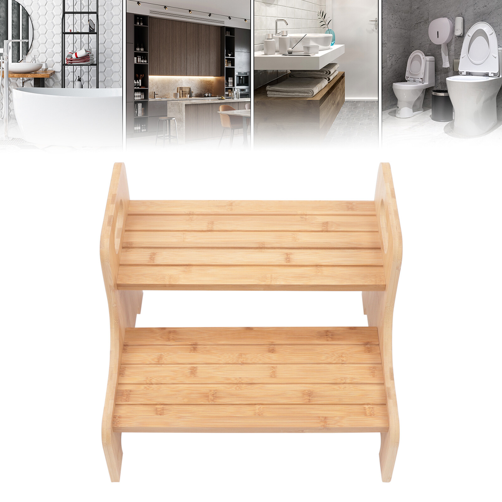 High Beds Bed Steps For Elderly/ Child Two Step Stool Stair Ladder Bath Benches