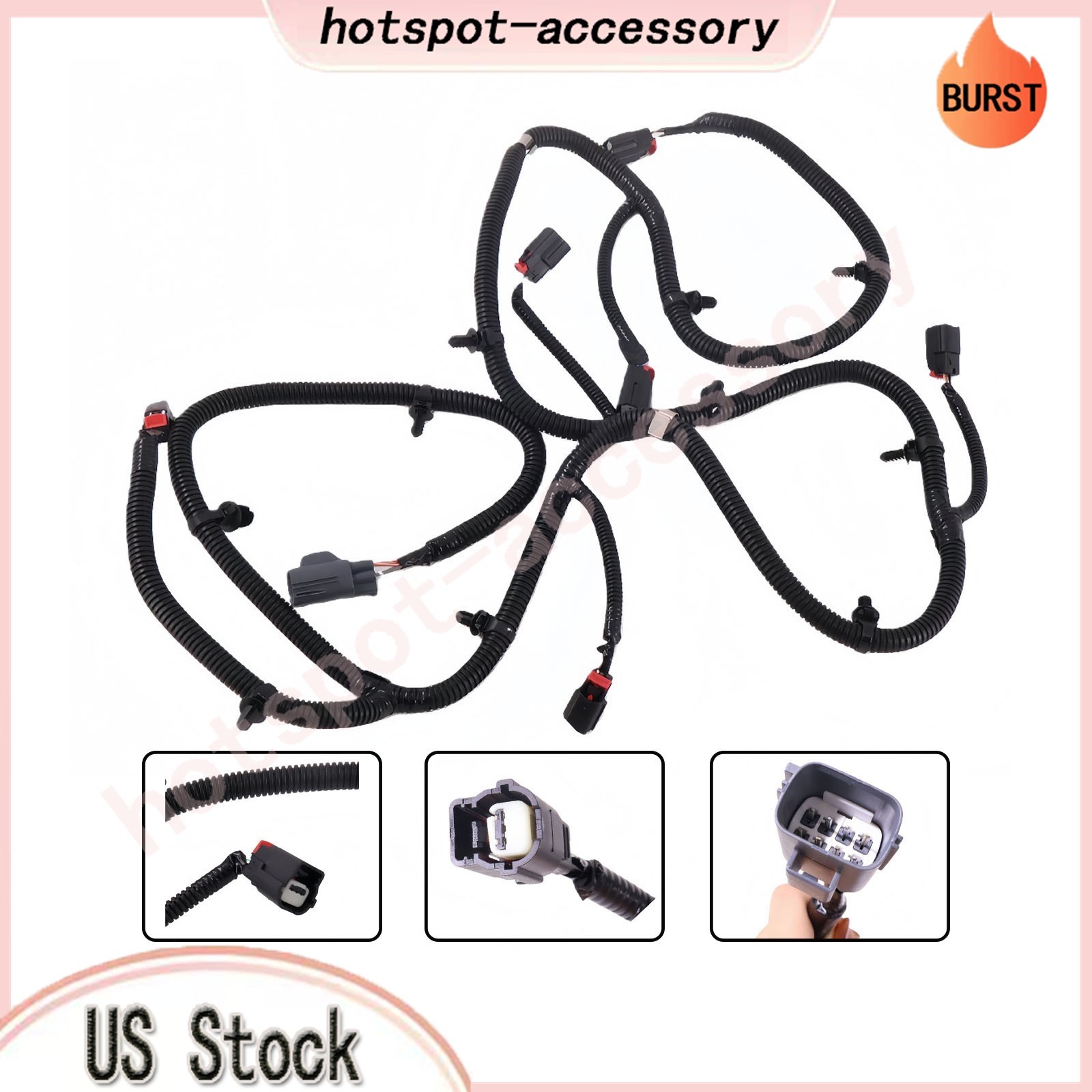 Crew Cab Front Bumper Wire Harness with Park Sensors For Ram 1500 2014-2024
