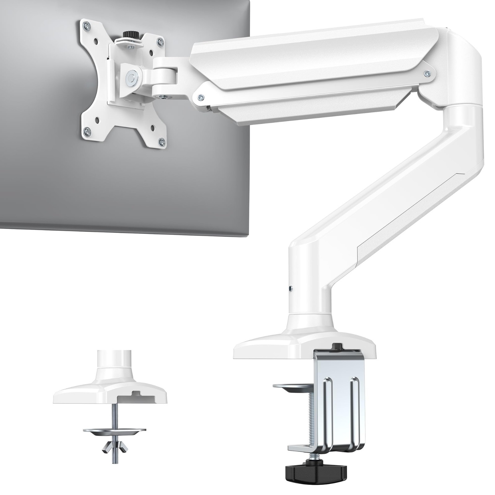 Adjustable Monitor Arm 13-34 Inch, Gas Spring Desk Mount, VESA 75/100mm, Ergonom