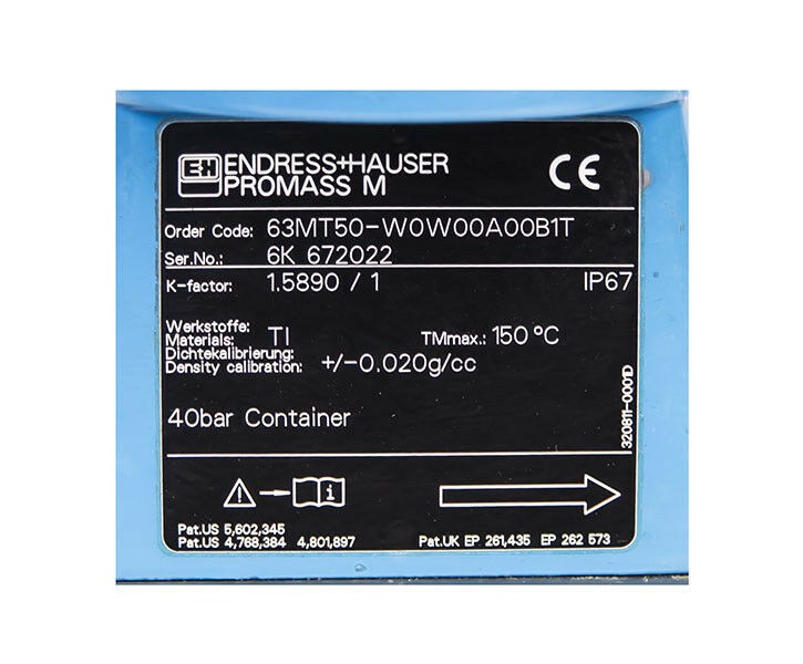 ENDRESS + HAUSER PROMASS 63 63MT50-W0W00A00B1T