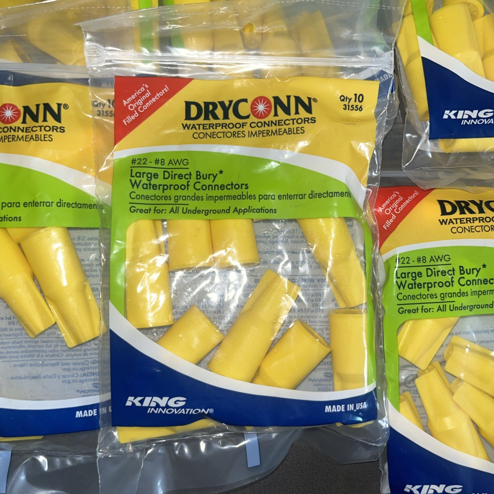 50 NEW DRYCONN 31556 LARGE DIRECT BURY WATERPROOF WIRE CONNECTORS #22-#8 AWG
