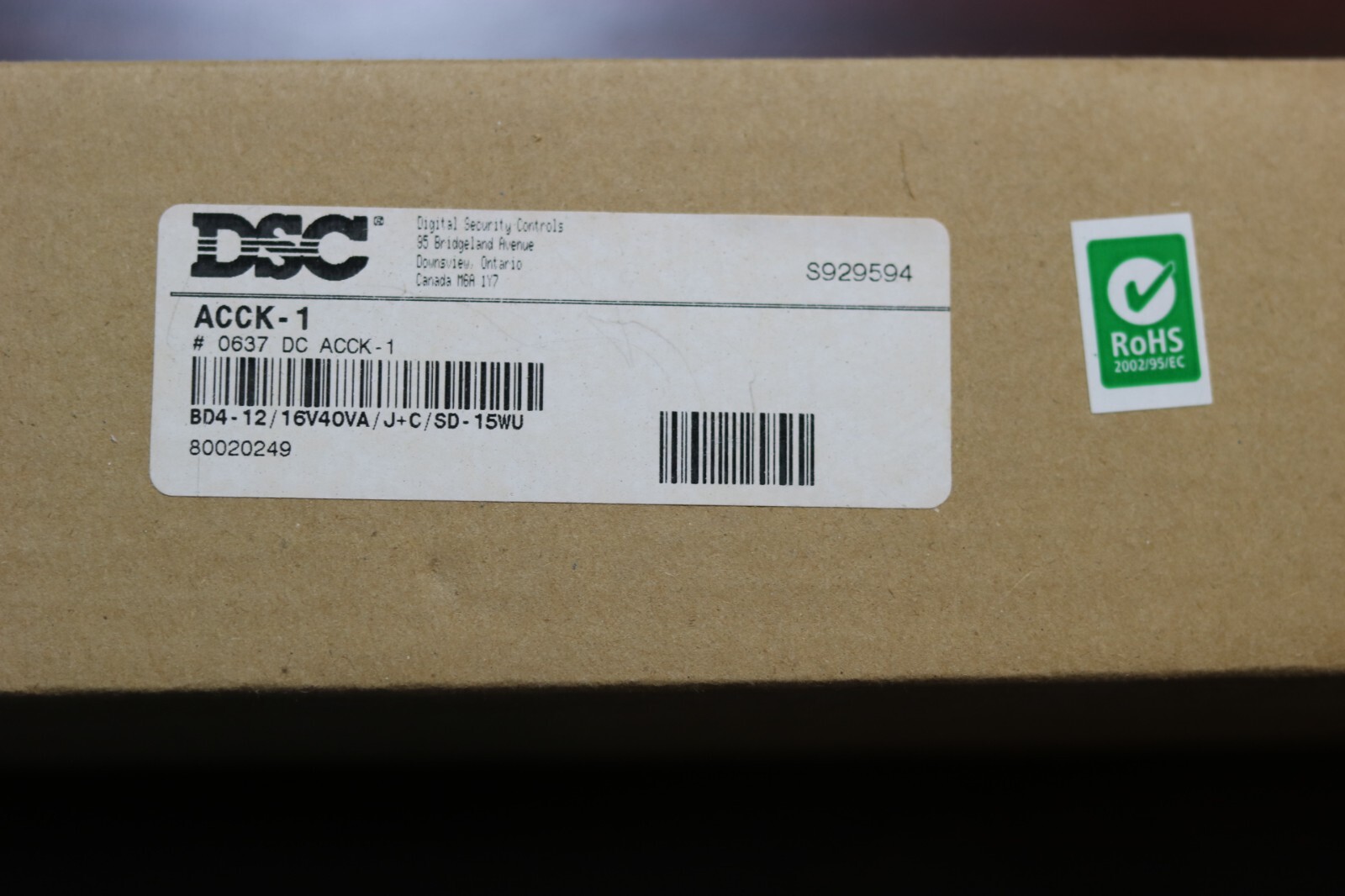 DSC ACCK-1 Accessory Kit with Battery, Transformer, Siren and Phone Jack