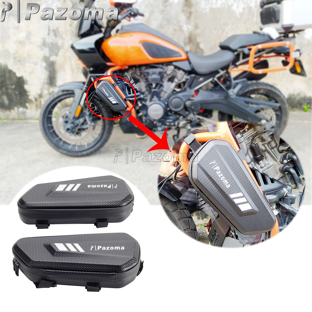 2X Brush Guard Crash Bar Bag Side Tool Bags For Harley Pan America 1250 RA1250/S