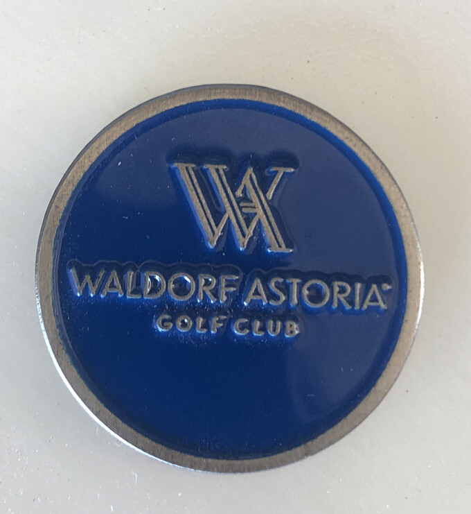 Waldorf Astoria Golf Club.... Golf Ball Marker… Blue.