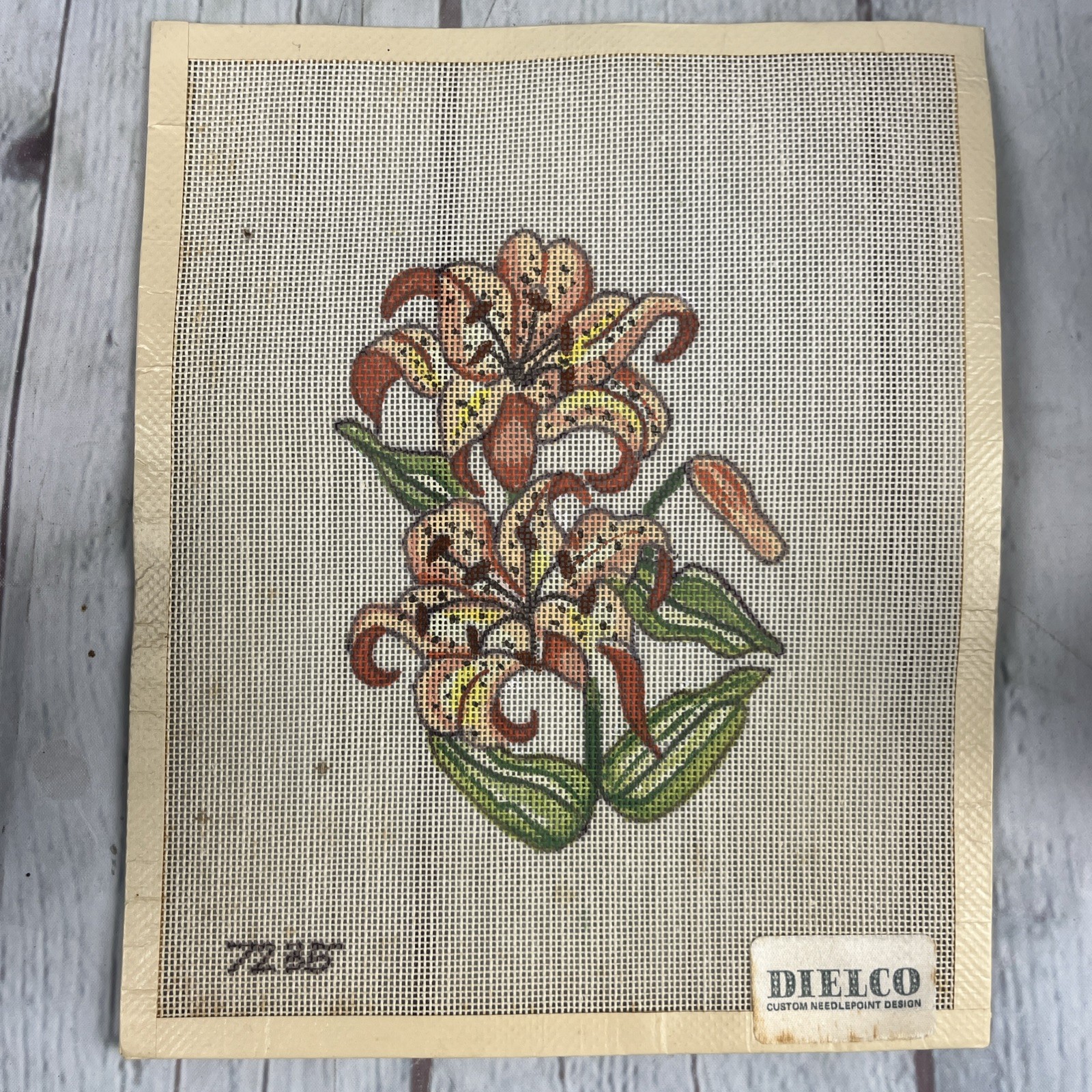 Two Lilys Dielco Custom Needlepoint Design Pattern