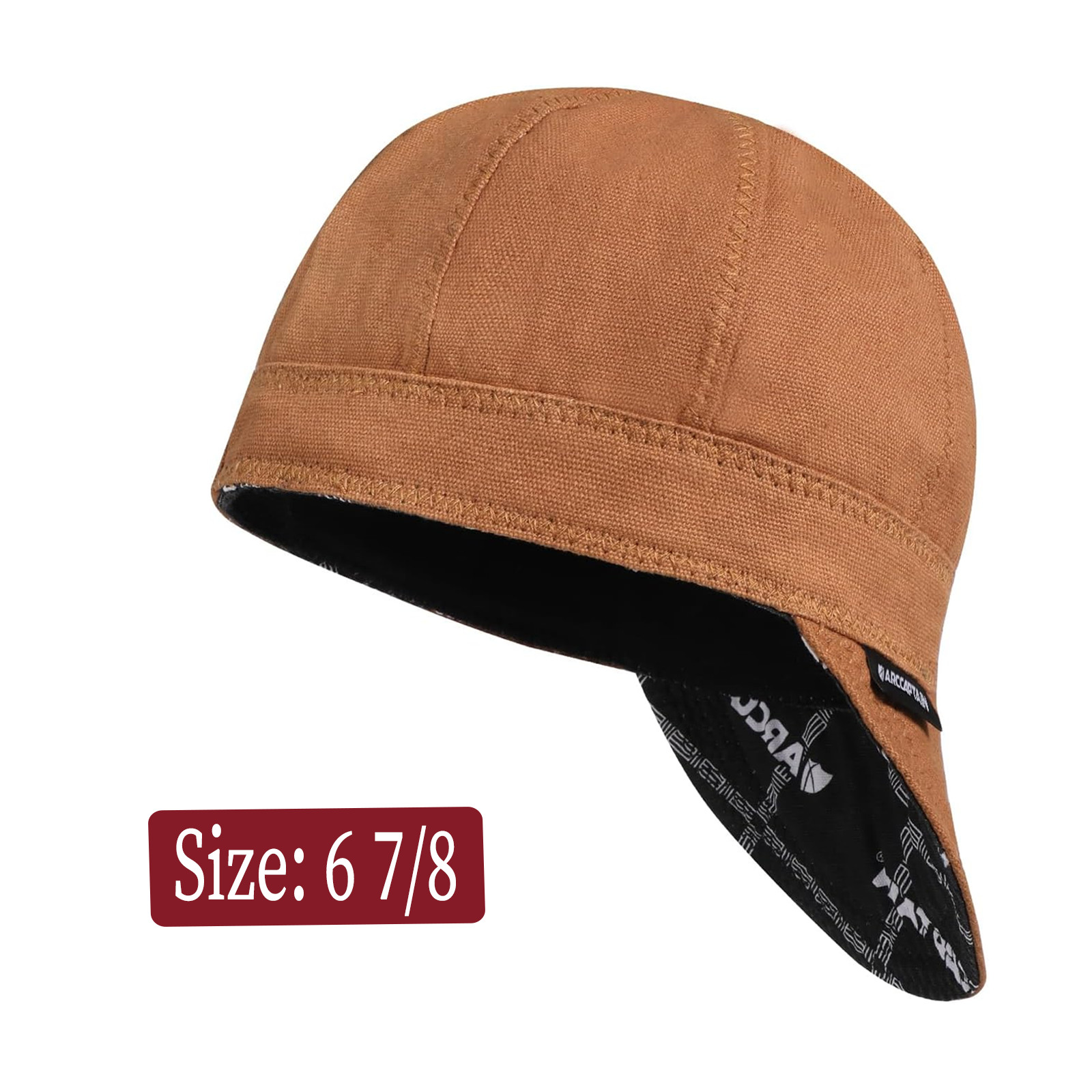 ARCCAPTAIN 8-Panel Reversible Welding Cap - 100% Cotton, Protective Welder's Cap