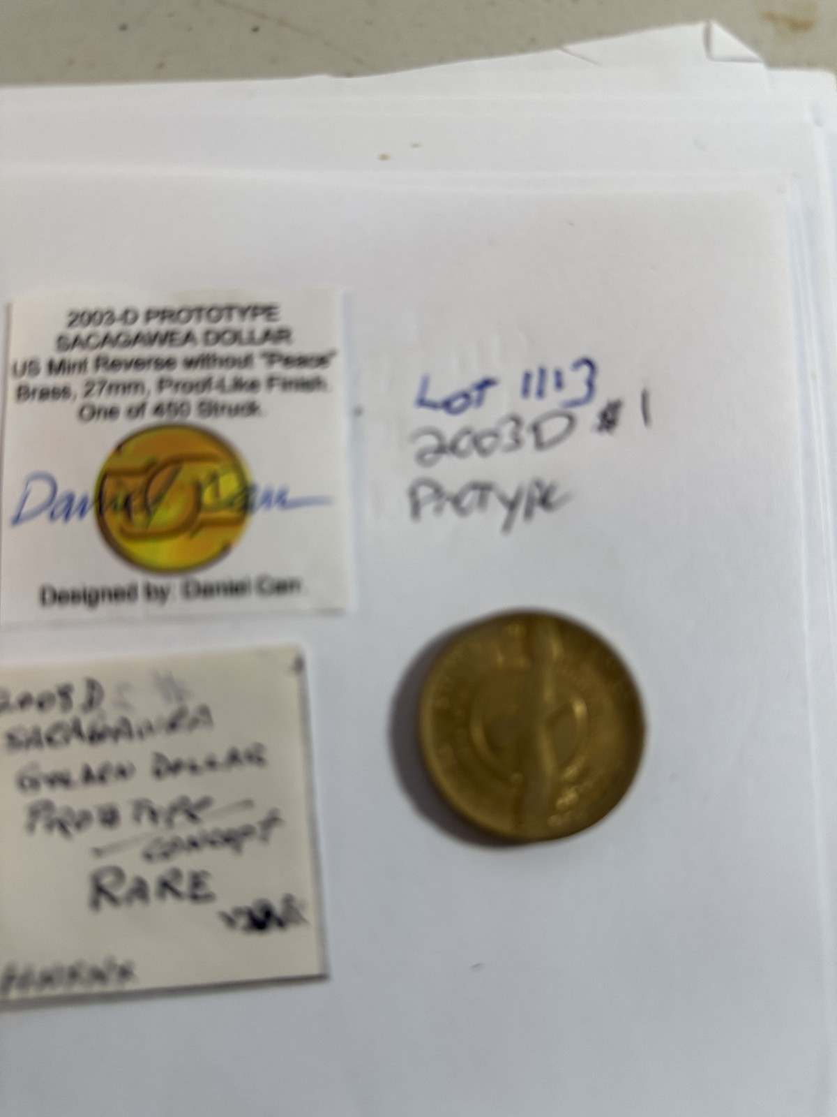 2003 D Sacagawea prototype rare only 450 made