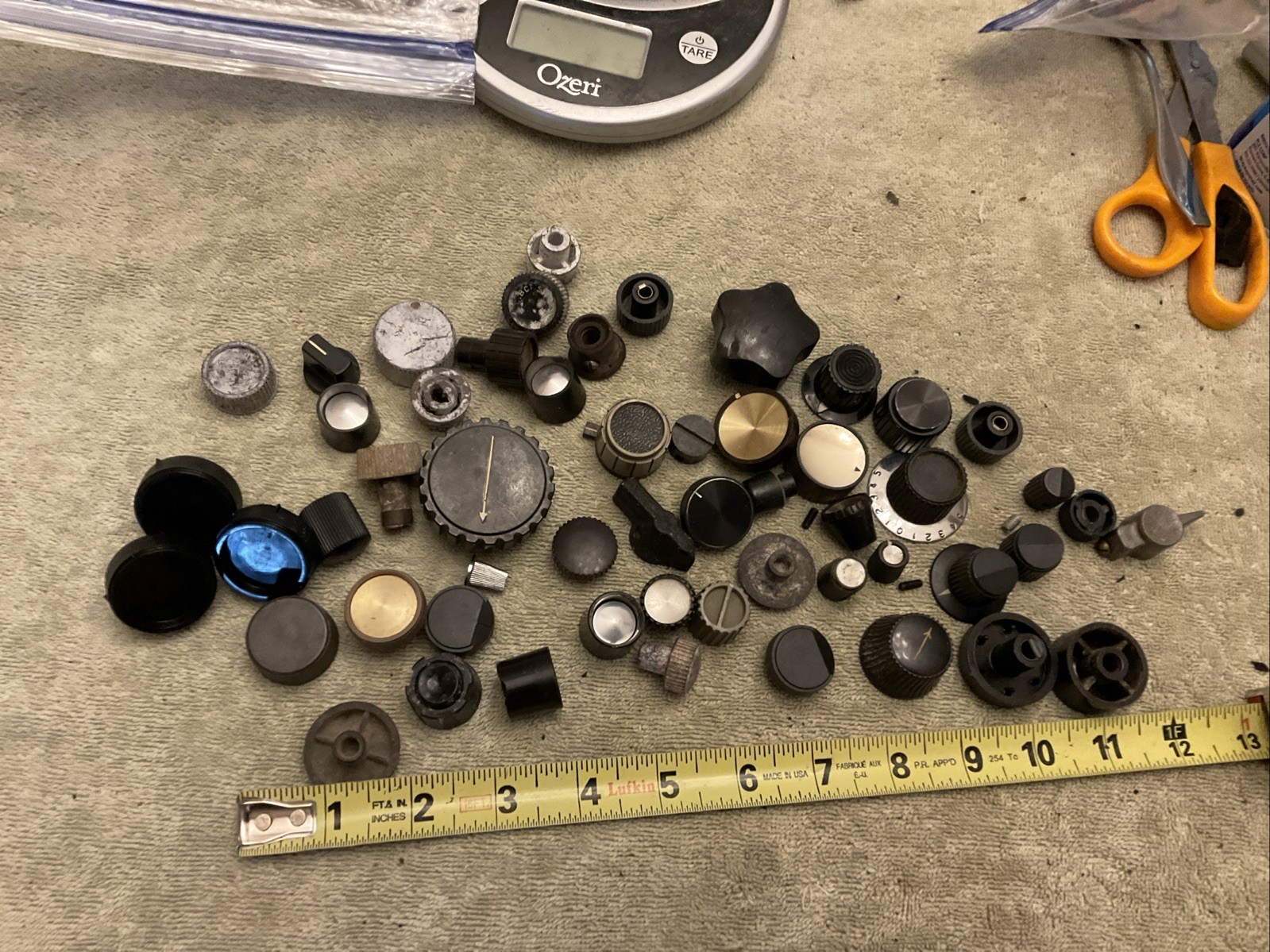 Lot Vintage Tube Radio Audio Guitar Amp Instrument 1/4” Shaft Pointer Knob Kn7