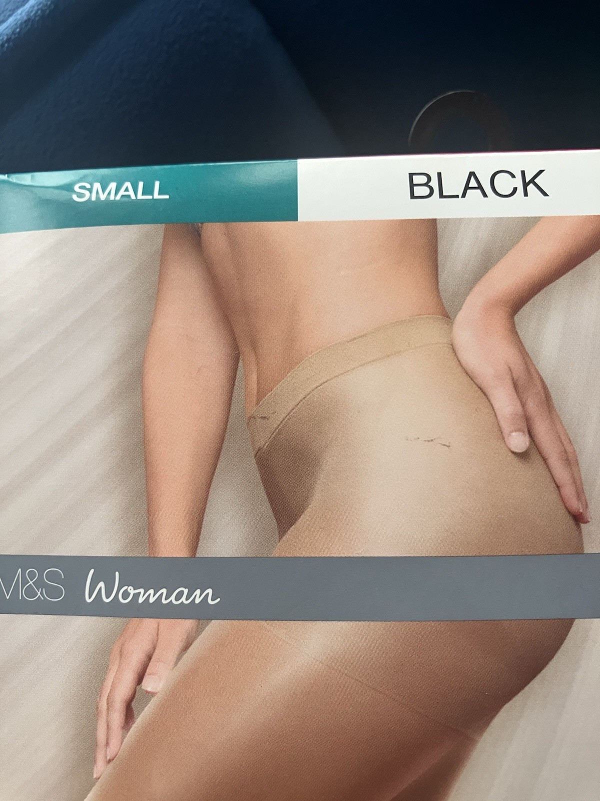 2 Pack M&S Black Body Shaping Shine 15 Denier Tights Size Small Pairs Bum Lift