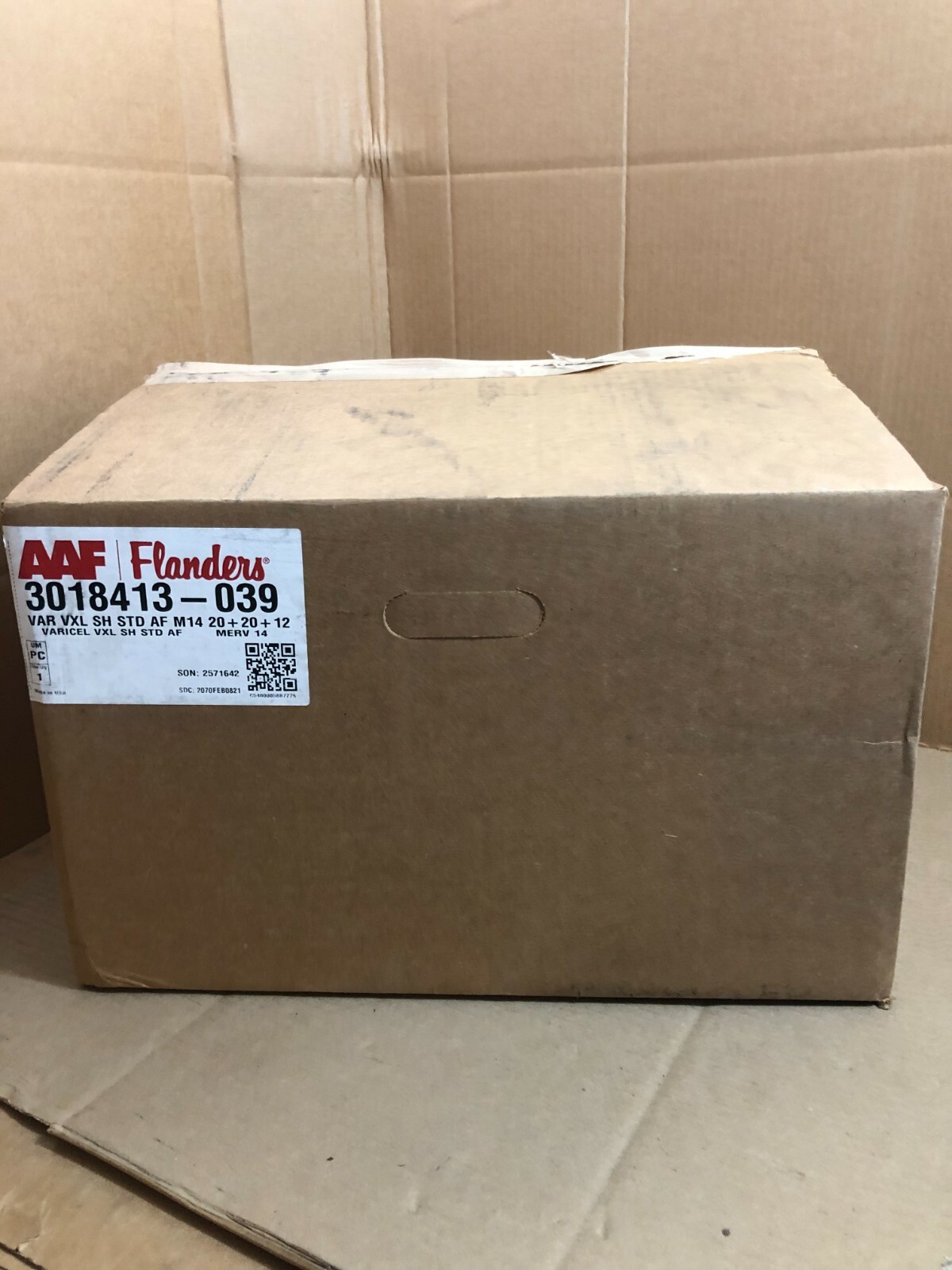 NEW AAF Flanders VariCel VXL 3018413-039 MERV 14 20x20x12 High Capacity Filter ~