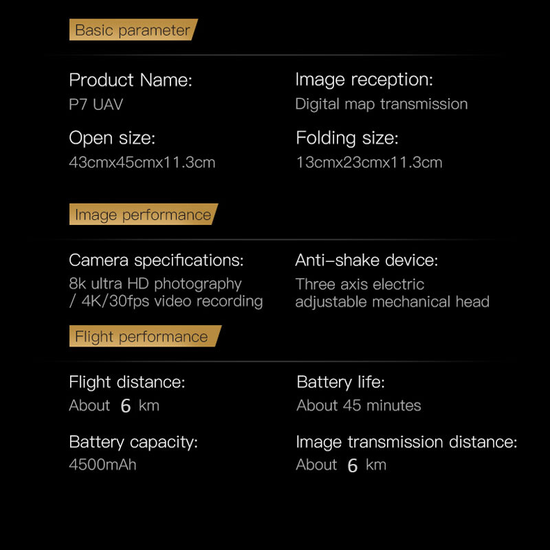 P7 Max Drone GPS 6KM 3-axis Gimbal 8K Camera 360° Obstacle Avoidance 2 Battery