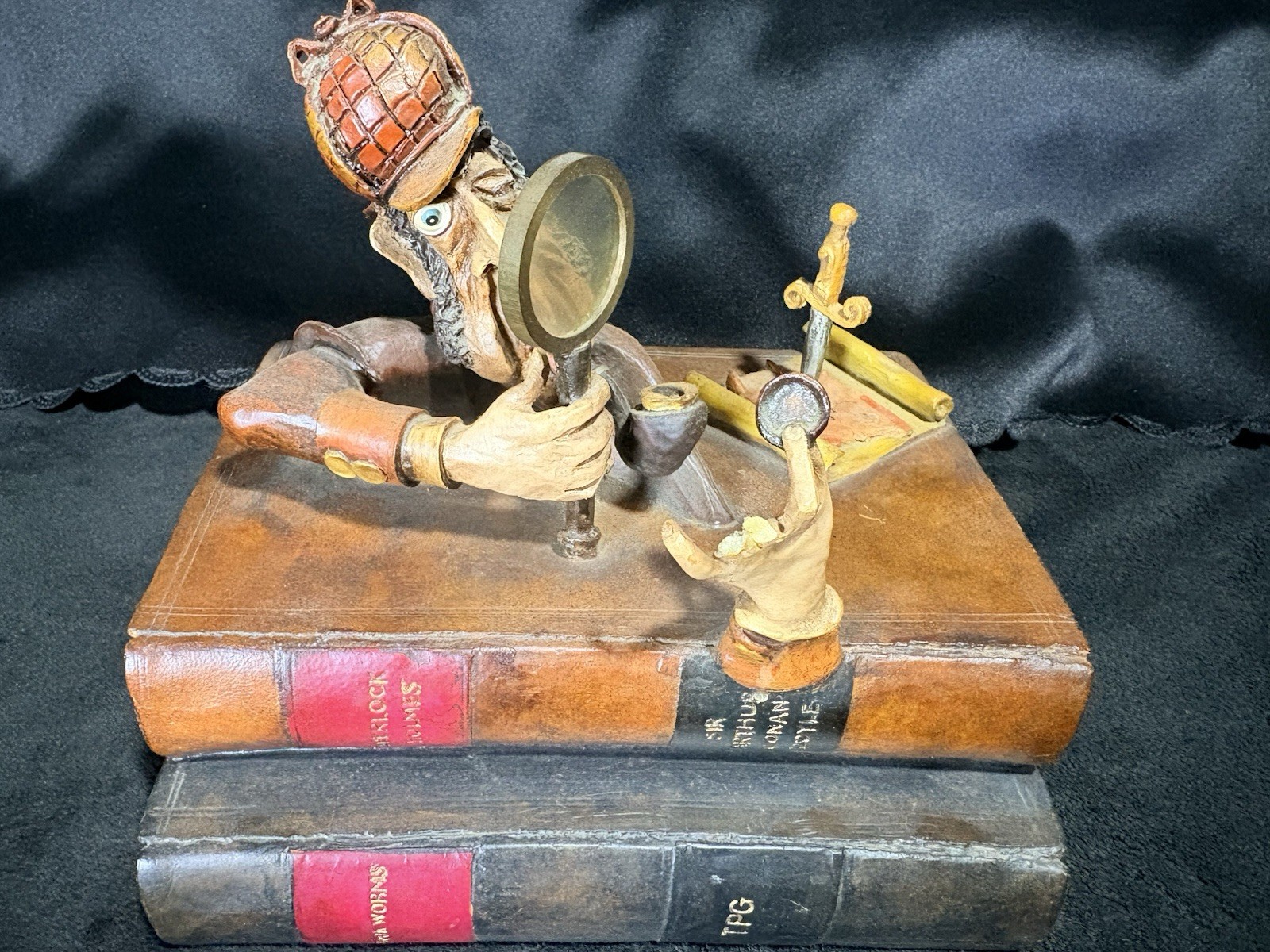 Rare Sherlock Holmes Desk Set Bookend Pennywhistle Group 2000 Special Ed SEE PIC