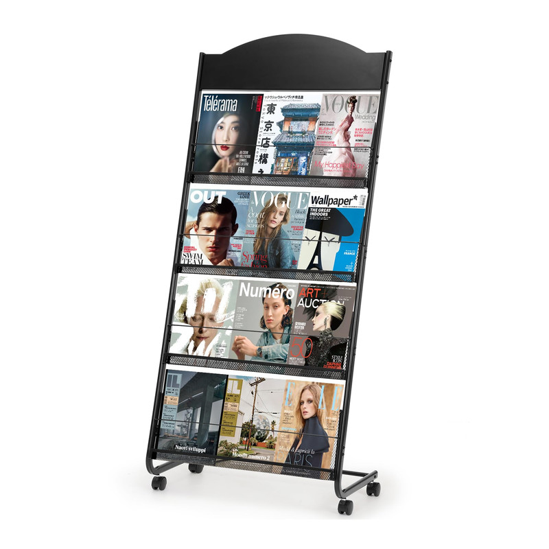 Syealida Magazine Rack Floor Literature Display Rack Brochure Stand For Offices
