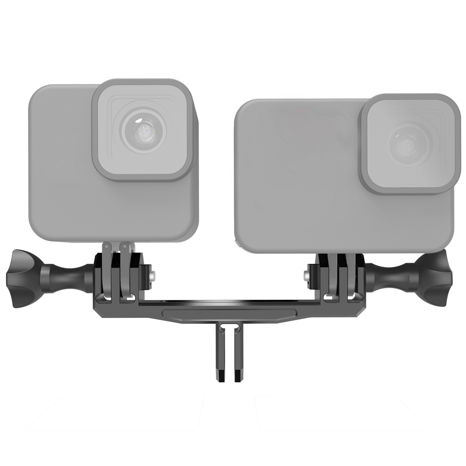 Aluminium Alloy Dual Twin Mount Adapter for GoPro DJI and Other Action Cameras