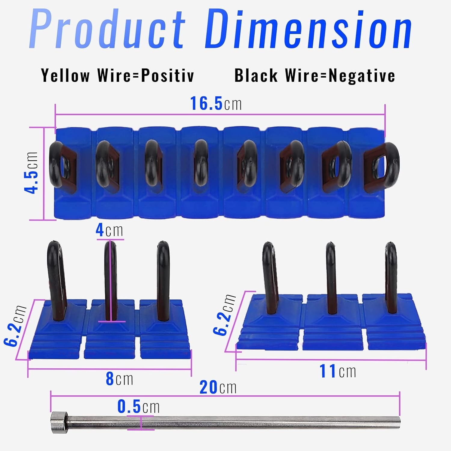 Professional Paintless Dent Puller Kit - Includes 3 Sizes of Glue Tabs & Lifter