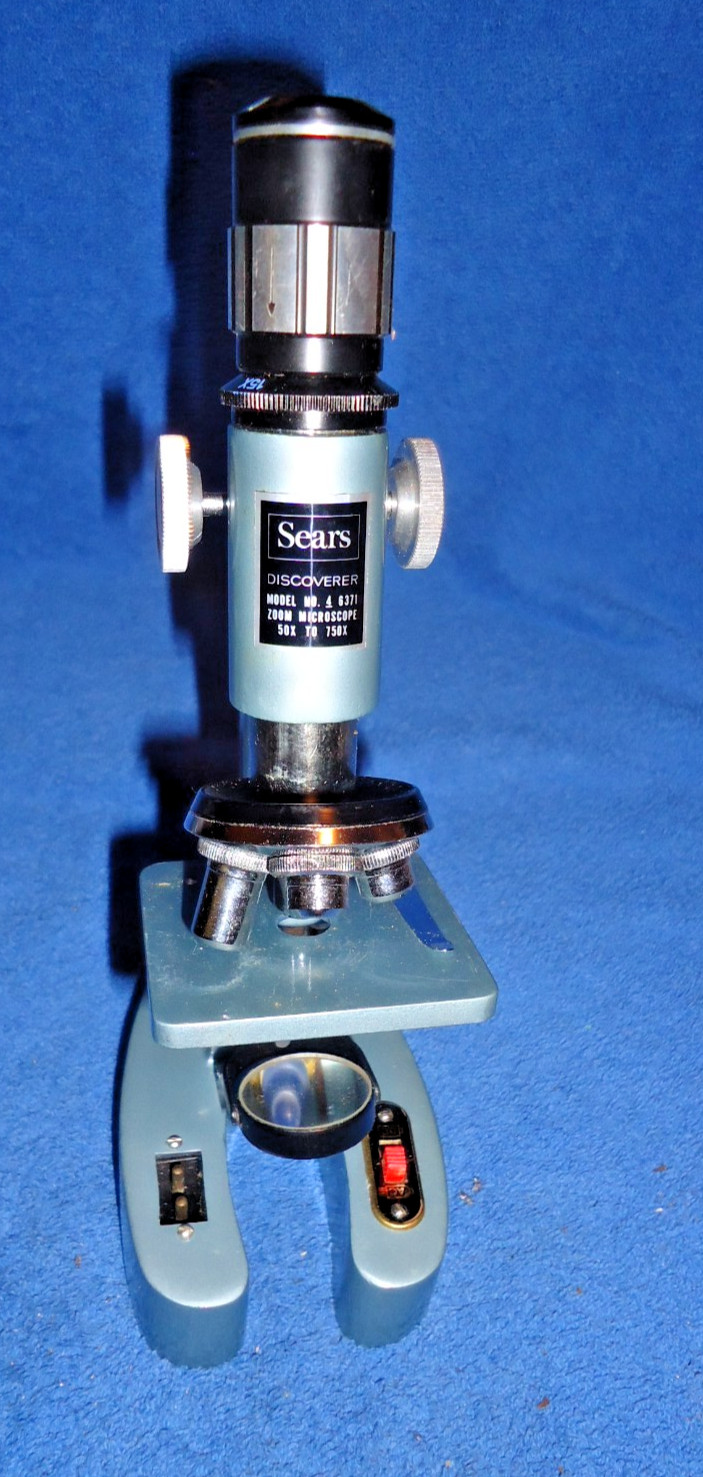 Vintage Sears Model 4 6371 Microscope 50X to 750X Incomplete