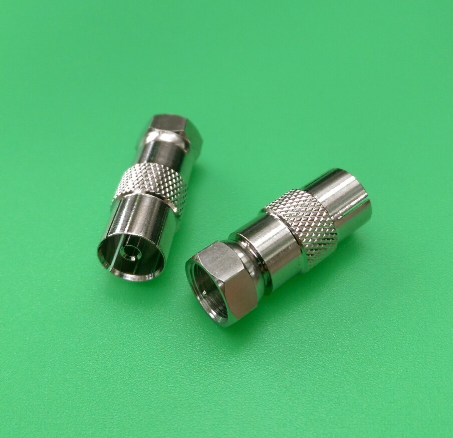(5 PCS) PAL/IEC Female to F Male Adapter - USA Seller