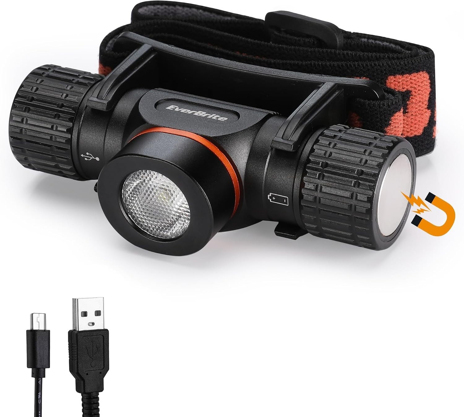 EverBrite 1000Lm Rechargeable Headlamp 5 Modes Magnetic Base