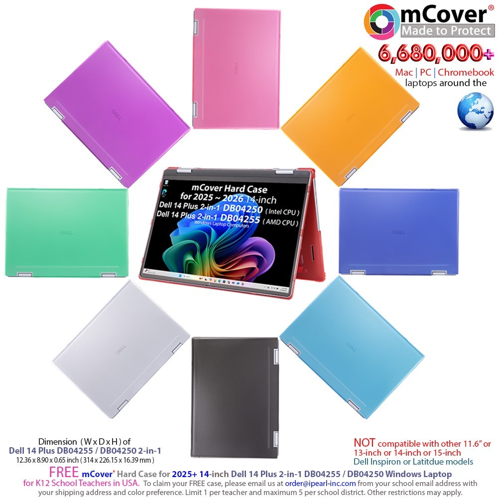 NEW mCover Case for 2025+ 14" Dell 14 Plus 2-in-1 DB04250 DB04255 Windows Laptop