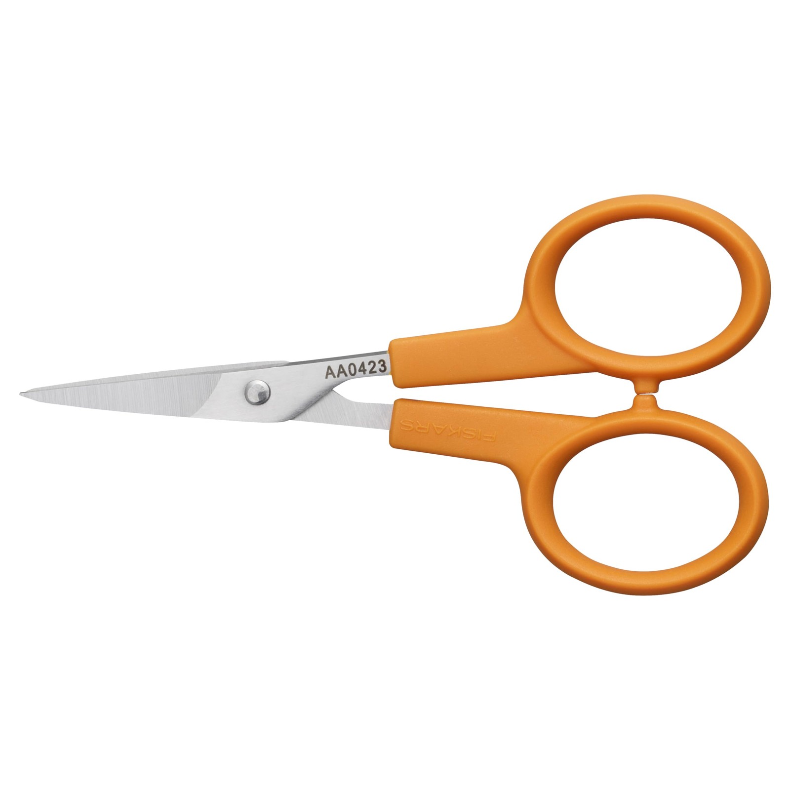 Fiskars Orange-Handled Straight Detail Scissors, Stainless Steel Blades,