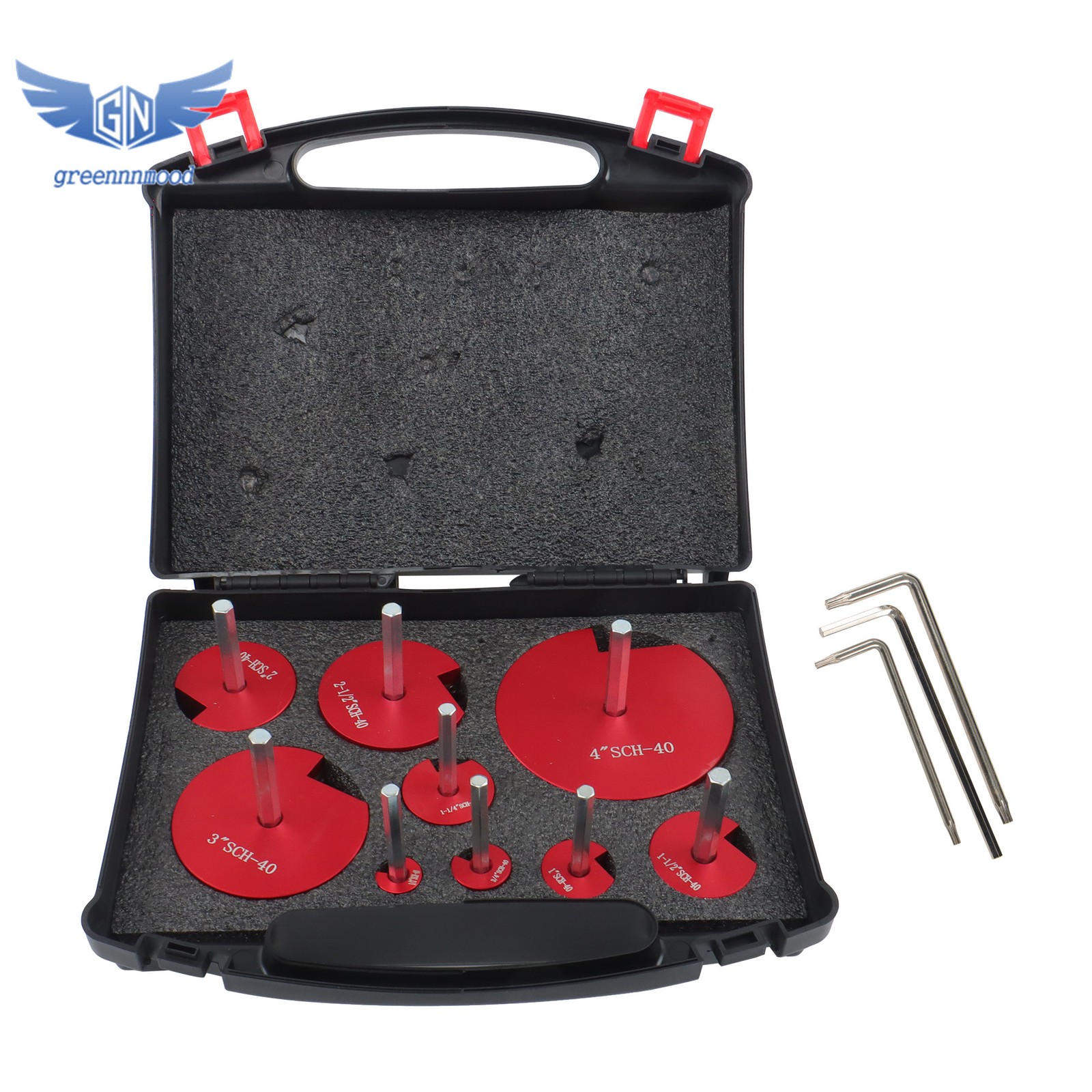 9Pcs PVC Pipe Reamer Plastic PVC Pipe Fitting Reamer Plumbing Tools Kit Fit
