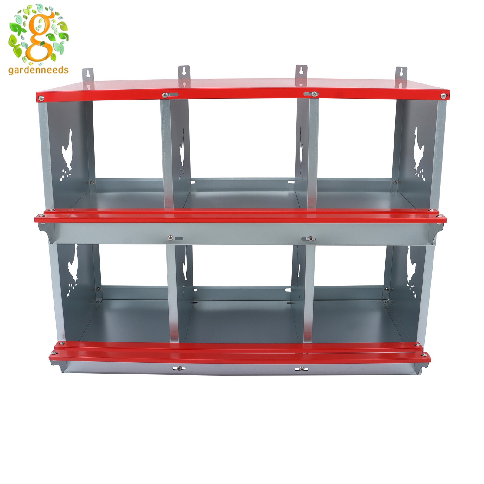 Nesting Box Chicken Laying Boxes Durable Metal 6 Compartment Nesting Boxes