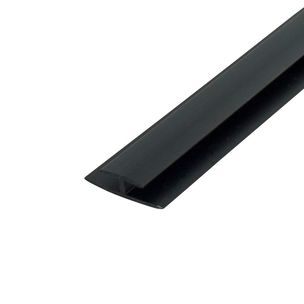 Outwater Black ABS Divider Moulding H-Channel Fits 1/8" Thick- Size Options